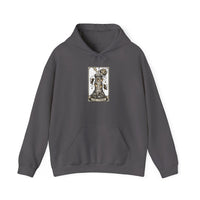 The Tower Tarot Card Hoodie - Heavy Blend Fleece Pullover - Unisex White