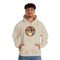 Calico Cat Aviator Sunglasses Hoodie - Heavy Blend Fleece Pullover - Unisex White