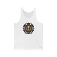 Metatron's Hound Sacred Geometry Tank Top - Lightweight Combed Cotton Retail Fit - Unisex White