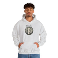 Berkana Earth Mother Rune Hoodie - Classic Fit Fleece Pullover - Unisex White