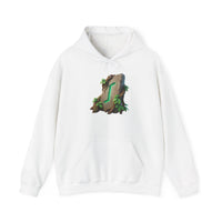 Eihwaz Rune Yggdrasil Tree Hoodie - Cozy Fleece Cotton Blend Pullover - Unisex White S-5XL