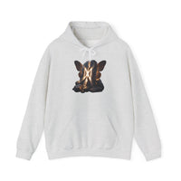 Dagaz Rune Butterfly Graphic Hoodie - Heavy Blend Fleece Pullover - Unisex White