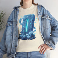 Glowing Isa Ice Rune T-Shirt - Heavy Cotton Classic Fit Tee - Unisex White