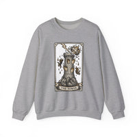 The Tower Tarot Card Sweatshirt - Heavy Blend Fleece Crewneck - Unisex White