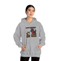 Boss Fight 8-Bit Pixel Gaming Cats Hoodie - Heavy Blend Fleece Pullover - Unisex White