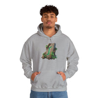 Eihwaz Rune Yggdrasil Tree Hoodie - Cozy Fleece Cotton Blend Pullover - Unisex White S-5XL