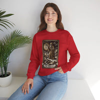 The Hermit Tarot Card Sweatshirt - Heavy Blend Crewneck Fleece - Unisex Off White