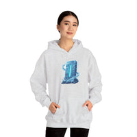 Isa Rune Ice Hoodie - Heavy Blend Cotton Blend Pullover - Unisex White