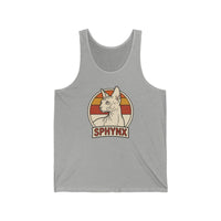 Sphynx Retro 70s Sunset Tank Top - Soft Airlume Cotton Retail Fit - Unisex Athletic Heather