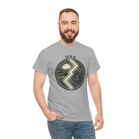 Jera Rune Harvest Reaping T-Shirt - Medium Weight Cotton Classic Fit Tee - Unisex White