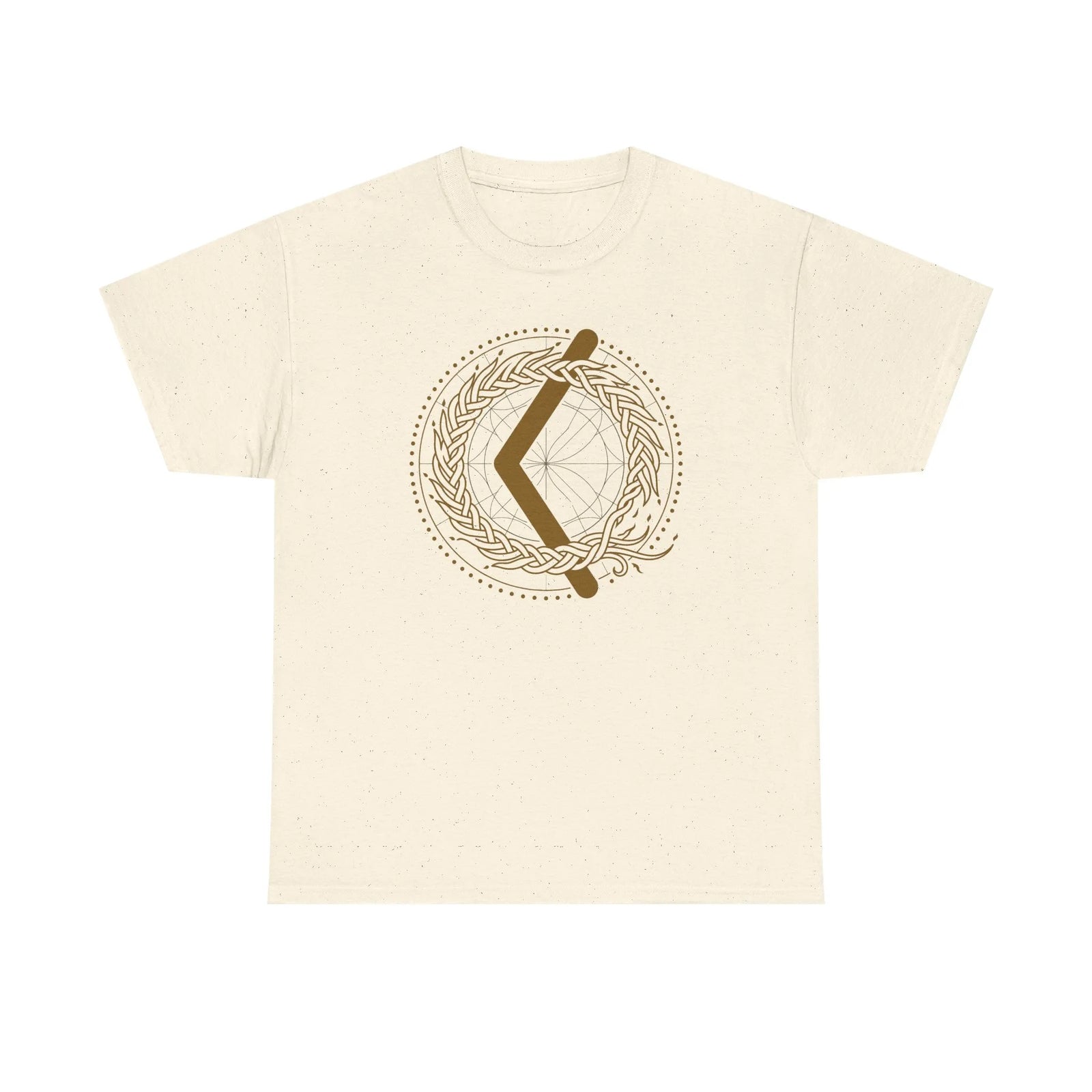 Kenaz Rune Creative Fire T-Shirt - Heavyweight Cotton Tee - Unisex White