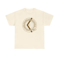 Kenaz Rune Creative Fire T-Shirt - Heavyweight Cotton Tee - Unisex White