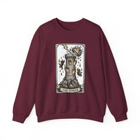 The Tower Tarot Card Sweatshirt - Heavy Blend Fleece Crewneck - Unisex White