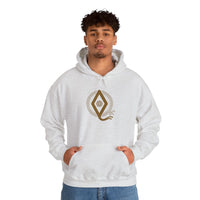 Ingwaz Rune Symbol Hoodie - Heavy Blend Fleece Pullover - Unisex Off White