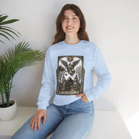 The Lovers Tarot Card Sweatshirt - Heavy Blend Fleece Crewneck - Unisex White