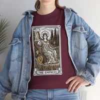 Empress Tarot Card Graphic T-Shirt - Heavy Cotton Classic Fit Tee - Unisex White
