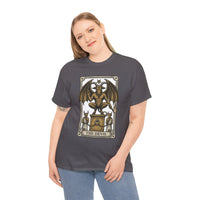 The Devil Tarot Card Graphic T-Shirt - Heavy Cotton Classic Fit Tee - Unisex White