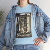 The High Priestess Tarot Card T-Shirt - Heavy Cotton Classic Fit Tee - Unisex White