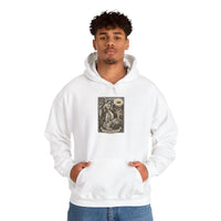 Temperance Tarot Card Hoodie - Heavy Blend Fleece Pullover - Unisex White