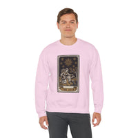 The Star Tarot Card Sweatshirt - 50/50 Cotton Polyester Crewneck - Unisex White
