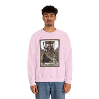 The Chariot Tarot Card Sweatshirt - Heavy Blend Cotton-Poly Crewneck - Unisex White