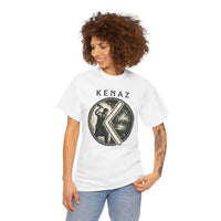 Kenaz Rune Forge Blacksmith T-Shirt - Heavyweight 100% Cotton Classic Fit Tee - Unisex White