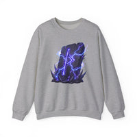 Thurisaz Thorn Rune Graphic Sweatshirt - Heavy Blend Crewneck Fleece - Unisex White