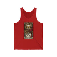 The Sun Tarot Card Tank Top - Soft Airlume Cotton Retail Fit - Unisex White