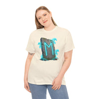 Ehwaz Rune Twin Horse T-Shirt - Heavyweight 100% Cotton Classic Tee - Unisex White