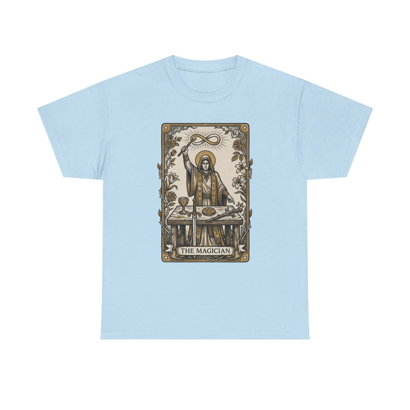 The Magician Tarot Card T-Shirt - Heavyweight 100% Cotton Classic Tee - Unisex White