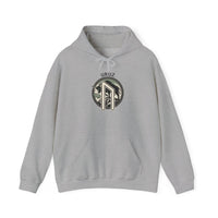 Uruz Rune Bull Norse Graphic Hoodie - Soft Cotton Blend Classic Fit Pullover - Unisex White