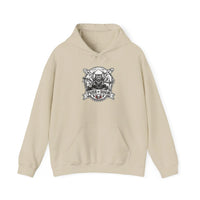 Drummer Heavy Metal Rocker Cats Hoodie - Classic Fit Heavy Blend Fleece - Unisex White