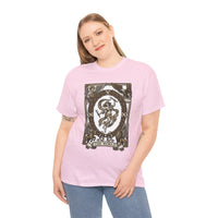 The World Tarot Card Graphic T-Shirt - Heavy Cotton Classic Fit Tee - Unisex White