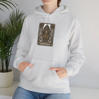 The Hierophant Tarot Card Hoodie - Heavyweight Fleece Pullover - Unisex White