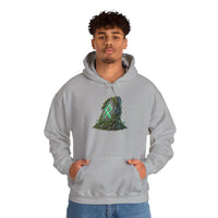 Othala Rune Stone Graphic Hoodie - Heavy Blend Fleece Pullover - Unisex White