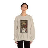 The Sun Tarot Card Sweatshirt - Heavy Blend Fleece Crewneck - Unisex White