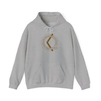 Kenaz Creative Fire Rune Hoodie - Heavy Blend Fleece Pullover Hoodie - Unisex White