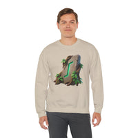 Eihwaz Rune Yggdrasil Tree Sweatshirt - Heavy Blend Classic Crewneck - Unisex Off White