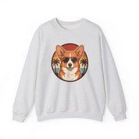 Corgi 70s Sunset Aviators Sweatshirt - Heavy Blend Fleece Crewneck - Unisex White