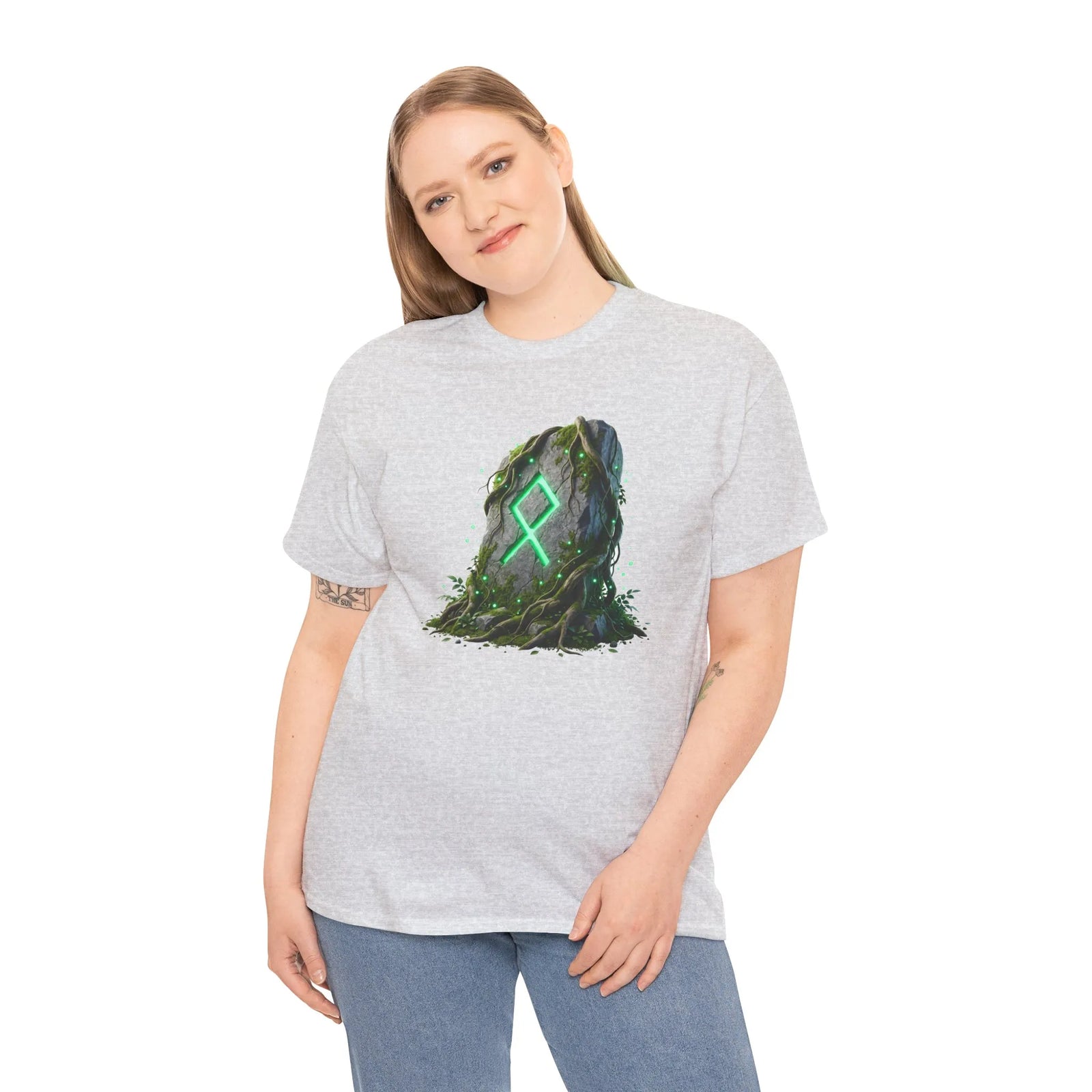 Othala Rune Ancestral Home T-Shirt - Heavy Cotton Classic Fit Tee - Unisex White