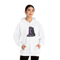 Perthro Rune Mystery Graphic Hoodie - Heavyweight Fleece Pullover - Unisex White