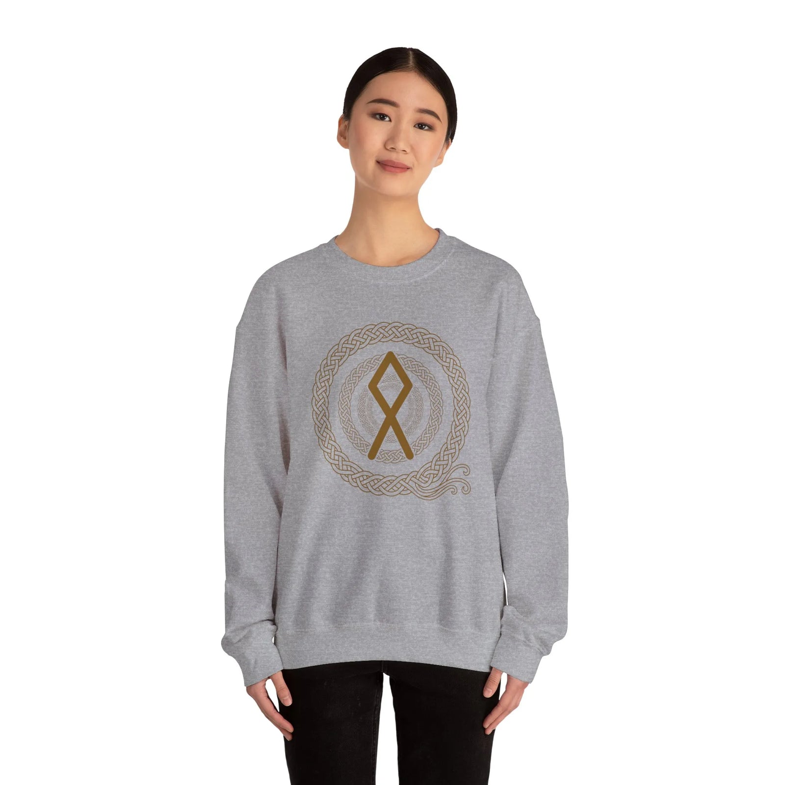 Othala Rune Inheritance Sweatshirt - Heavy Blend Crewneck Fleece - Unisex Off White