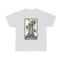 The Tower Tarot Card Graphic T-Shirt - Heavy Cotton Classic Fit Tee - Unisex White