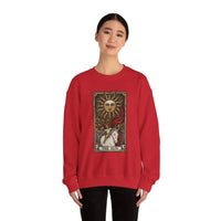 The Sun Tarot Card Sweatshirt - Heavy Blend Fleece Crewneck - Unisex White