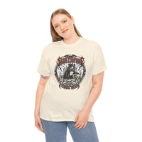 Skull Throne Heavy Metal Dog T-Shirt - Heavyweight Cotton Classic Tee - Unisex White