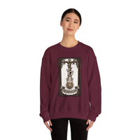 The Hanged Man Tarot Card Sweatshirt - Soft Fleece Classic Fit Crewneck - Unisex Off White