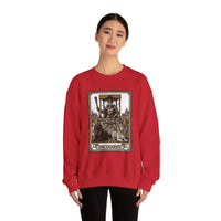 The Chariot Tarot Card Sweatshirt - Heavy Blend Cotton-Poly Crewneck - Unisex White