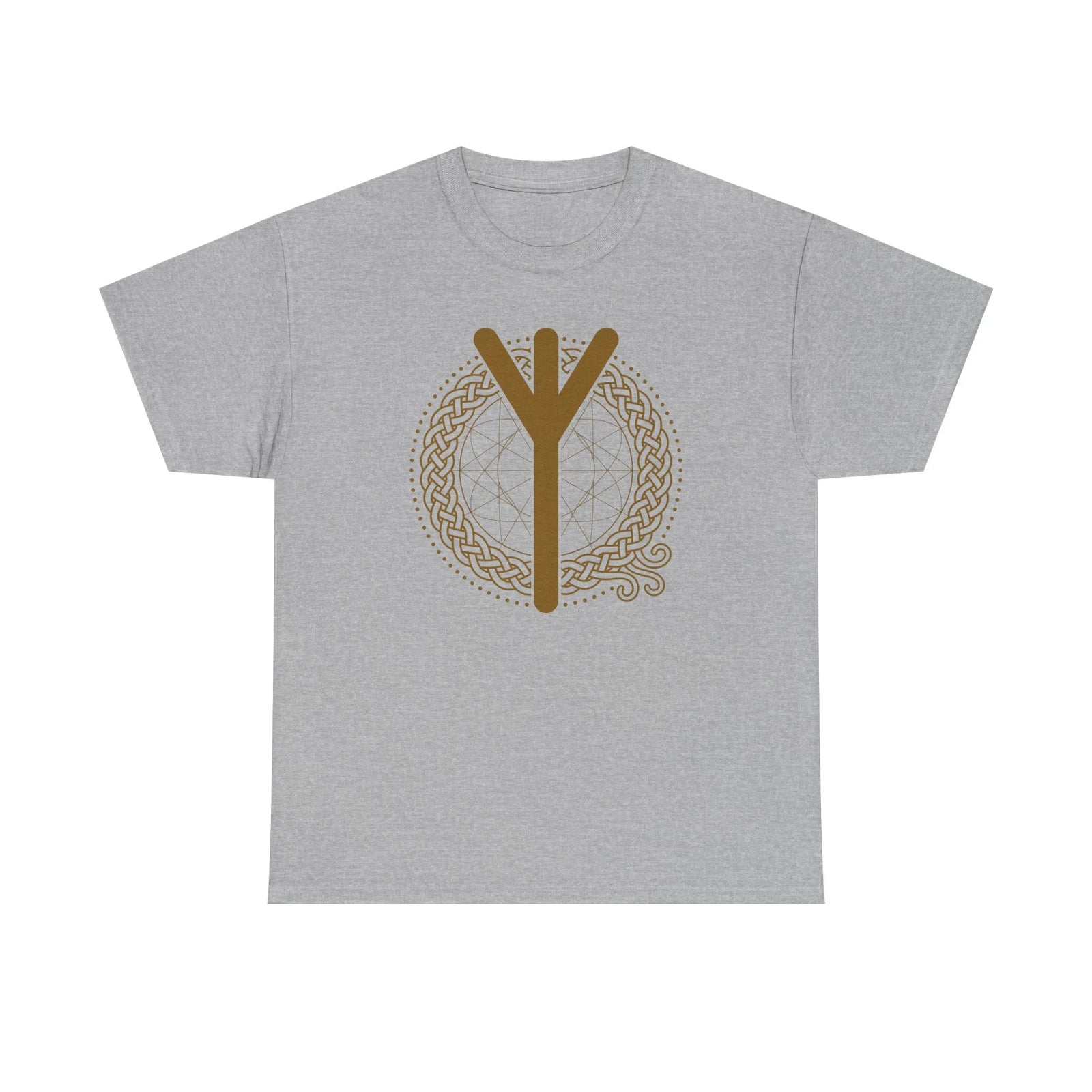 Elhaz Rune Protection Graphic T-Shirt - Heavyweight Cotton Classic Tee - Unisex White