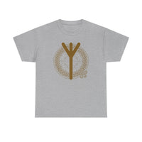 Elhaz Rune Protection Graphic T-Shirt - Heavyweight Cotton Classic Tee - Unisex White