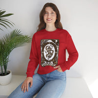 The World Tarot Card Sweatshirt - Heavy Blend Fleece Crewneck - Unisex White
